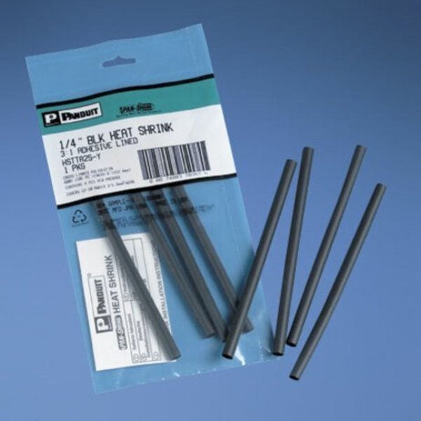 Thin Wall Heat Shrink Tubing, 0.25, PANDUIT, Mfr# HSTTA25-Y